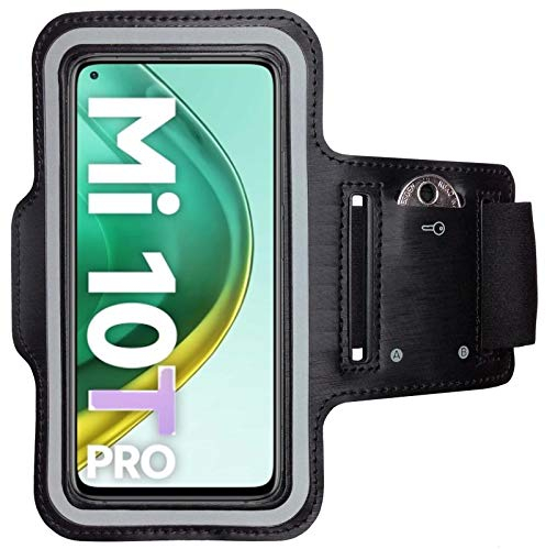 CoverKingz Sportarmband för Xiaomi Mi 10T/Mi 10T Pro - smartphone-armband, sporttillbehör med ficka för Mi 10T/Mi 10T Pro nycklar - sporttillbehör, mobiltelefonarmband