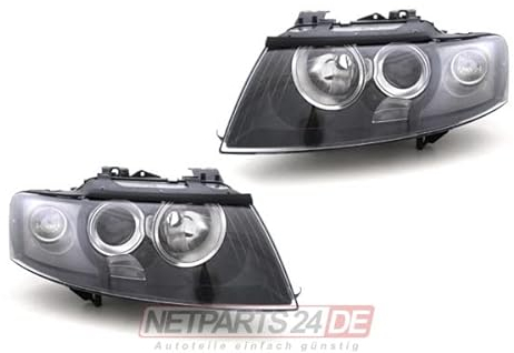 Johns, Scheinwerfer Satz H7/H9 links und rechts kompatibel zu Audi A4 Cabrio (8H) 2002-2005
