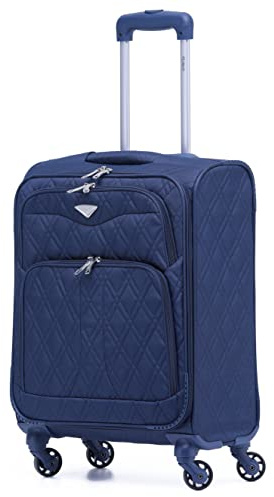 Flight Knight Lightweight 4 Wheel 800D Soft Case Quilted Suitcase Cabin Carry On Hand Luggage Ryanir Maximium prioirty Carry On Approved