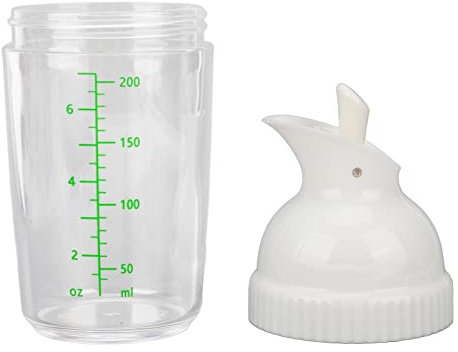 Dressing Mixer Shaker Bottles, 200ml Salad Dressing Shaker Salad Dressing Jar with Lid Kitchen (White)