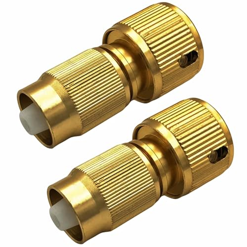 2PCS Expandable Hose Repair Kit - Brass Faucet Adapter & Water Hose Connectors