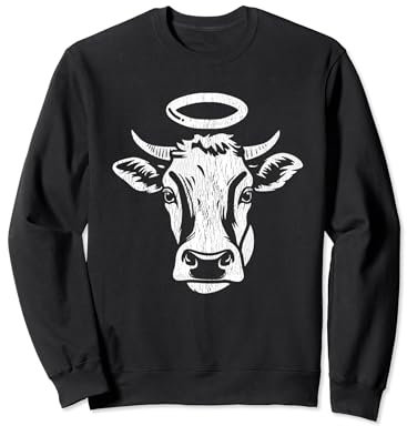 Holy Cow Livestock Cow Lover Cattle Farmer Vintage Rancher Sweatshirt