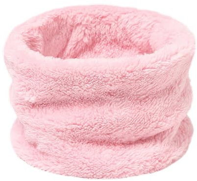 Falafoty Winter Baby Mädchen Jungen Schlauchschal Kinder Warmer Dicker Fleece Flauschig Schal, Winter Halswärmer Loop Schals Kinder Rund Winddicht Halstücher Für Herbst Winter Indoor Outdoor (Rosa)