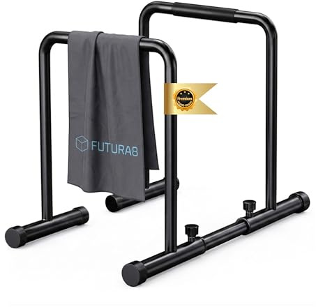 Barres parallèles de callisthénie Futura8, poignées antidérapantes, supporte jusqu'à 150 kg, idéales pour les fonds de pins abdominaux et les pompes, l'entraînement à la maison ou en plein air pour la