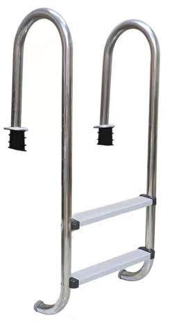 IYUESQ Escalera para Piscina enterrada, Escalera de Acero Inoxidable 304, Escalera mecánica para Piscina de Alta Resistencia, Escalera de Pedal de 2 escalones para Piscinas elevadas, sist