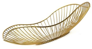 ZEPFJHE Panier Rangement Fruits Snacks Métalliques Bol Rangement Pain Plat Service pour Table À Manger Décoration Salon