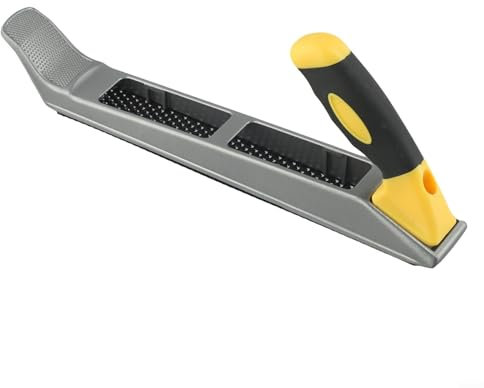 Besttoolifes Outil de rabot à bois, rabot en métal, rabot en acier inoxydable avec 2 lames de grille de 300 mm et poignée ergonomique, lime à plâtre pour couper du bois (B)