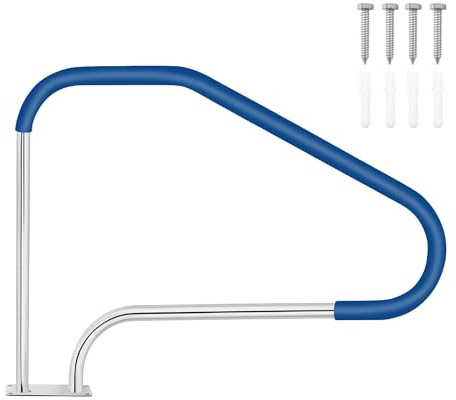 HOMASIS Barandilla para Piscina de Acero Inoxidable, 119 x 79 cm