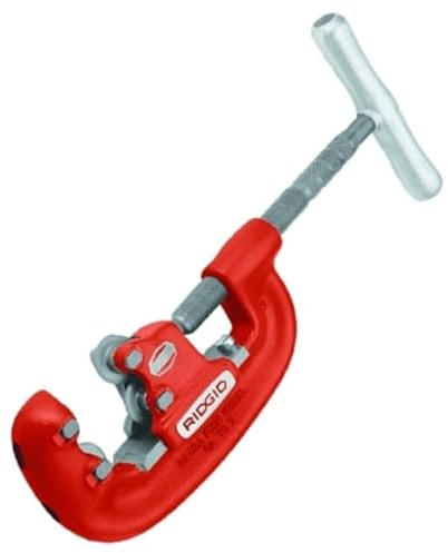 RIDGID 32870 Model 42-A Heavy-Duty 4-Wheel Pipe Cutter, 3/4-inch to 2-inch Steel Pipe Cutter,Silver/Red,Small