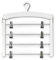 Zeller 17162 Gruccia Multipla per Gonne, Metallo, Bianco, 39x1.2x43 cm