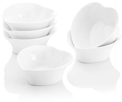 Malacasa, Serie Ramekin.Dish, 6 tlg. 100ml Mini Dessertschale Porzellan Snack Vorspeise Nachtisch Schälchen