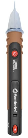 Southwire Tester NCVD - Detects AC Voltage with Audible & Visual Alerts - Auto Power Off - Dual Flashlights - CAT IV 600V Safety Rating