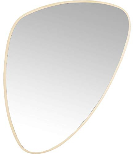 Kare Design Spiegel Jetset Gold, Spiegel, Wandspiegel für Wohnzimmer, Schlafzimmer, Flurspiegel, Dekospiegel, 83x56x4 cm (H/B/T)