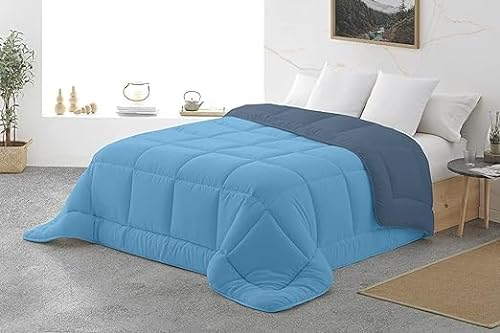 Energy Colors Textil - Hogar Relleno, Edredón nórdico Bicolor/Reversible 350 Gramos (Azul - Turquesa, Cama 90 (150 x 220 cm))