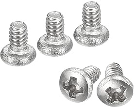 uxcell #2-56x1/8 Pan Head Machine Screws, 304 Stainless Steel 18-8 Screw, Phillips Drive, Fully Threaded, Bright Finish, Pack of 100