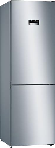 Bosch KGN36MLEB Serie 4, Frigorifero combinato da libera installazione, NoFrost, Sensori Fresh Sense, Perfect Fit, Acciaio, 186 x 60 cm, Versione Esclusiva Amazon