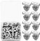 M10x30mm T Bolt Set, 20 Pcs T Slot Bolts, Stainless Steel Hammer Head Bolt, T-Slot Track Bolts Screws with 20 Flange Nuts for Aluminum Extrusion, Aluminum Profile, Photovoltaic and Solar Mounting