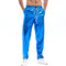 Amy Coulee Herren Glänzend Metallic Hosen Nachtclub Disco Hose (Blau, XXL)