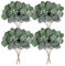 OSQI 24 Stück Kunstblumen Eukalyptus Deko, Eukalyptus künstlich Zweige Trockenblumen Deko,Kunstpflanzen Grün Gefälschte Pflanze für Hochzeit, Haus,Garten,Office,Büro Dekoration