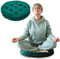 Amazinggirl Meditationskissen Yoga Kissen Bodenkissen 58 cm - Yogakissen Sitzkissen Boden rund und groß Pouf Sitzpouf Bodensitzkissen Meditation Zubehör wetterfest für Outdoor und Indoor Grün