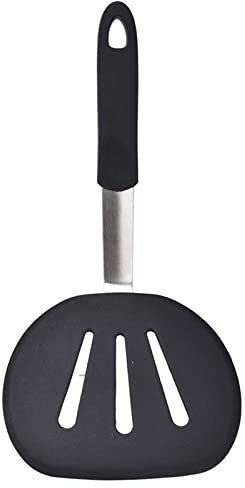 VIFERR Espátula Redonda Ancha para Chef, Espátula de Silicona, Espátulas de Cocina Ranurada, Antiadherente con Orificio para Panqueques, Huevos, Pescado