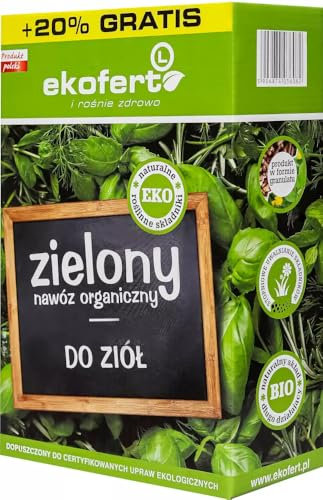 EKOFERT Bio Kräuterdünger 1,2 kg – Organischer Pflanzendünger für Kräuter, Gemüse, Balkonpflanzen & Garten – Universaldünger mit Langzeitwirkung – für ökologischen Anbau geeignet