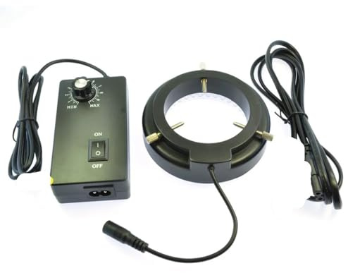 Microscopio Microscopi stereo trinoculari con luce anulare da 72 mm Sorgente luminosa Lampada ad anello regolabile con 72 lampadine a LED