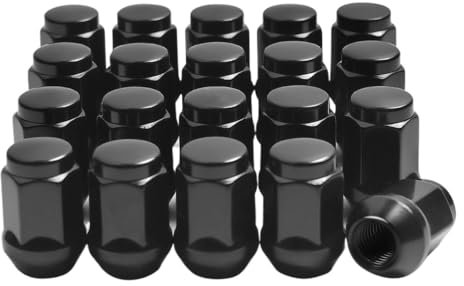 HZSMYXGS Bulloni Cerchioni Compatibile con Ford per Mustang 2014+ Dadi Ruota Neri esagonali da 19 mm e 35 mm m14x1,5