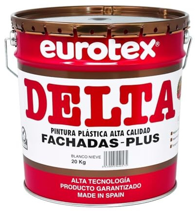 EUROTEX Pintura exterior Delta Fachadas Plus color Verde Frontón, Formato - 20 kg.