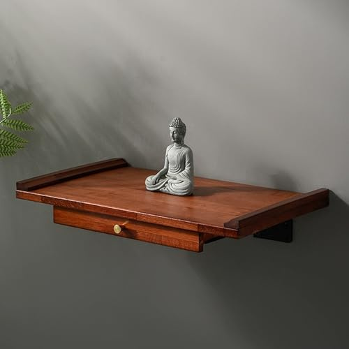 DZZTHSH Altare del santuario con ripiano retrattile, santuari da meditazione a parete per sacrifici, chiese mensola per altare buddista, case tavolo statue di Buddha, per statue di Buddha, candele