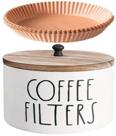 Kaffefilterförvaring Trähållare Med Lock Till Café, Bar Och Heminredning