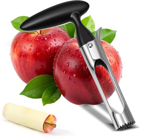 Apple Corer-verktyg, premium rostfritt stål äppelkärnborttagare med ergonomiskt halkfritt handtag, lättanvänd appleCorer, diskmaskinssäker urkärnverktyg kök för äpplen, päron