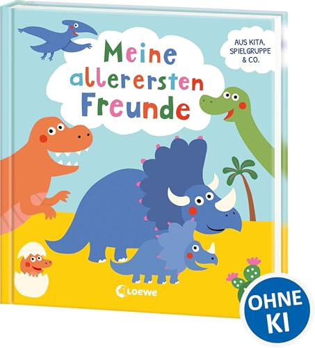 Meine allerersten Freunde (Dinos): Freundebuch - Freundealbum - Erinnerungsbuch - Für Kinder ab 3 Jahren (Eintragbücher)