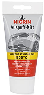 NIGRIN Auspuff-Kit 200 ml, repariert dauerhaft Risse und Löcher, verschließt Schadstellen, 200 g, klar/transparent