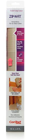 Con-Tact Brand Zip-N-Fit Solid Grip Liner, 18 x 4', Taupe (04F-CZ6U59-06AZ)