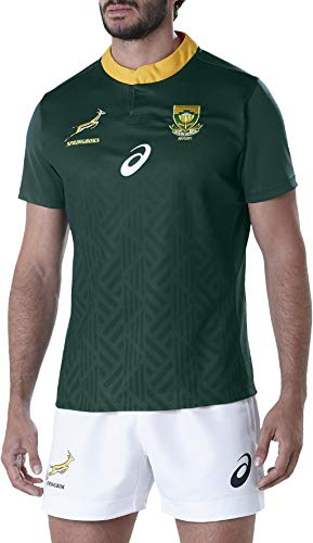 Asics South Africa Springboks Home Rugby Shirt 2018-19 - Green and gold