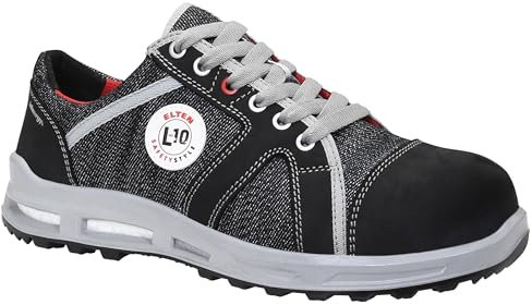 ELTEN Sicherheitsschuhe Sensation XXT Low ESD S2, Damen und Herren, Leder/Textil, Kunststoffkappe (Leichter als Stahlkappe), leicht, sportlich 42, Schwarz