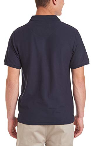 Chaps Young Mens Uniform Short Sleeve Stretch Pique Polo, Navy, 40/41