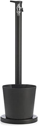 Säulenbrunnen mit Schüssel aus Aluminium mit doppelter Ablaufgarnitur und Schnellanschluss