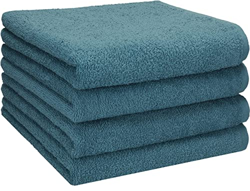 Betz Handtuch 4er Pack Handtücher Set Berlin Größe 50x100 cm 100% Baumwolle - gut trocknend, leichte Qualität - ideal für Sport, Strand, Reisen Farbe taubenblau