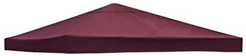 DXDRT Gazebo Canopy Replacement Top Cover 10' X 10'/3x3M Outdoor Grill Gazebo Replacement Canopy Roof, Waterproof Grill Gazebo Canopy Roof for Garden Patio Pavilion Sun Shade(Top Only),Burgundy