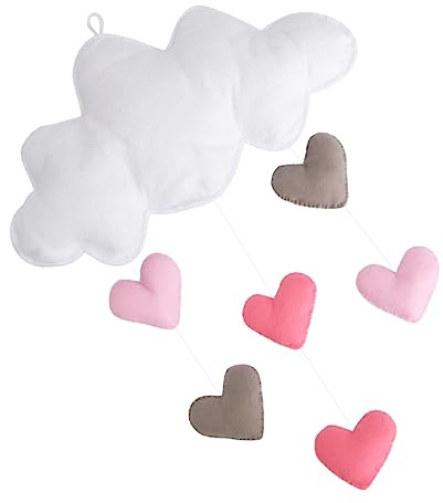Toyvian Decoración Colgante Nube Gotas Lluvia Adornos Infantiles Habitación Diseño Nube Corazón