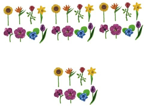 NOLITOY 32piezas Decoración De Flores Miniatura Adornos Artificiales para Mesa Jardín y Manualidades