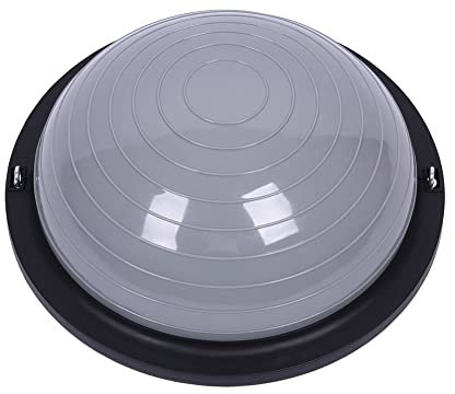 FANMURAN Balance Trainer Fitball Equilibrio Fitness Balón de Entrenamiento de Equilibrio 46cm con Banda Elásticas Stación de Equilibrio para Yoga Pilates Fitness (Gris)