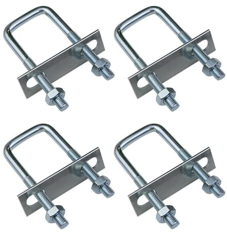 Pernos en U M8 Perno en U Cuadrado 4 Piezas U Perno para Hardware de Cubierta para Aplicaciones Automotriz Doméstica Industrial M8 40 mm x 100 mm