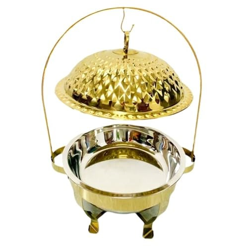 QAUUCP Piatto da Buffet Gold Chafing 4,5L Scaldavivande Buffet Chafing Dish Gold Chafing Dish for Catering Chafing Dish Buffet(4.5L Gold)