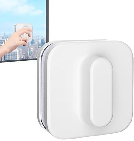 Limpiador de cristales magnético para coche, Limpiador de cristales magnético para coche - Imán de doble rasqueta - Limpiacristales en ambos lados, herramienta para limpiar cristales con imán para