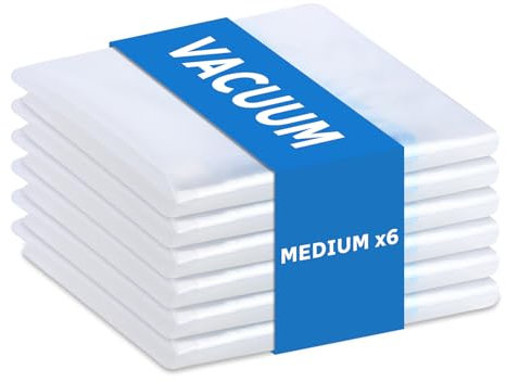 Flintronic Confezione 6 Sacchetti Sigillanti, 70cm*50cm, Sacchetti Buste Sottovuoto Salvaspazio, Buste Sottovuoto Vestiti,Borse da viaggio,per Viaggi, Pompa Senza Bisogno