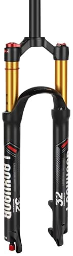 LANXUANR 26/27,5/29 tums mountainbikegaffel.Returjustering,luftfjädring 1-1/8tum x 220mm Rakt/koniskt rör,9mm x 100 mm snabbkoppling, skivbromsar