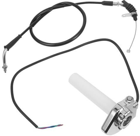 Cabilock Puño Acelerador Moto con Luz Azul Empuñadura de Hierro Resistente y Diseño Ergonómico para Manillar de Motocicleta